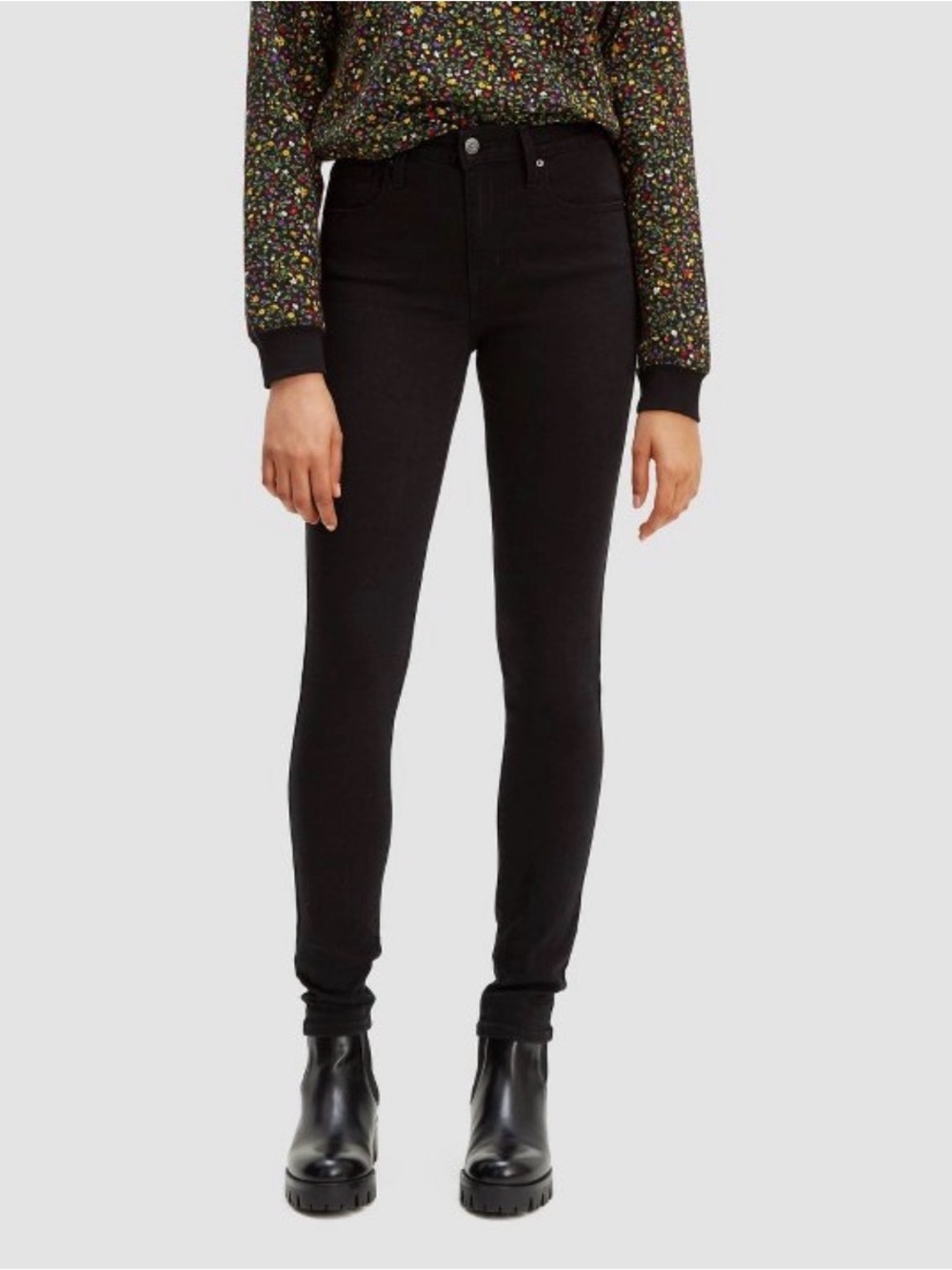 LEVI’S 721 High-Rise Black Skinny Jeans 26 Women’s